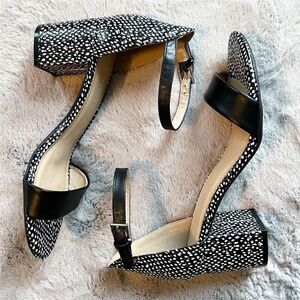 CL by Laundry NWOT #JVCB-007 Black & White Dot Block Heels - Size 8